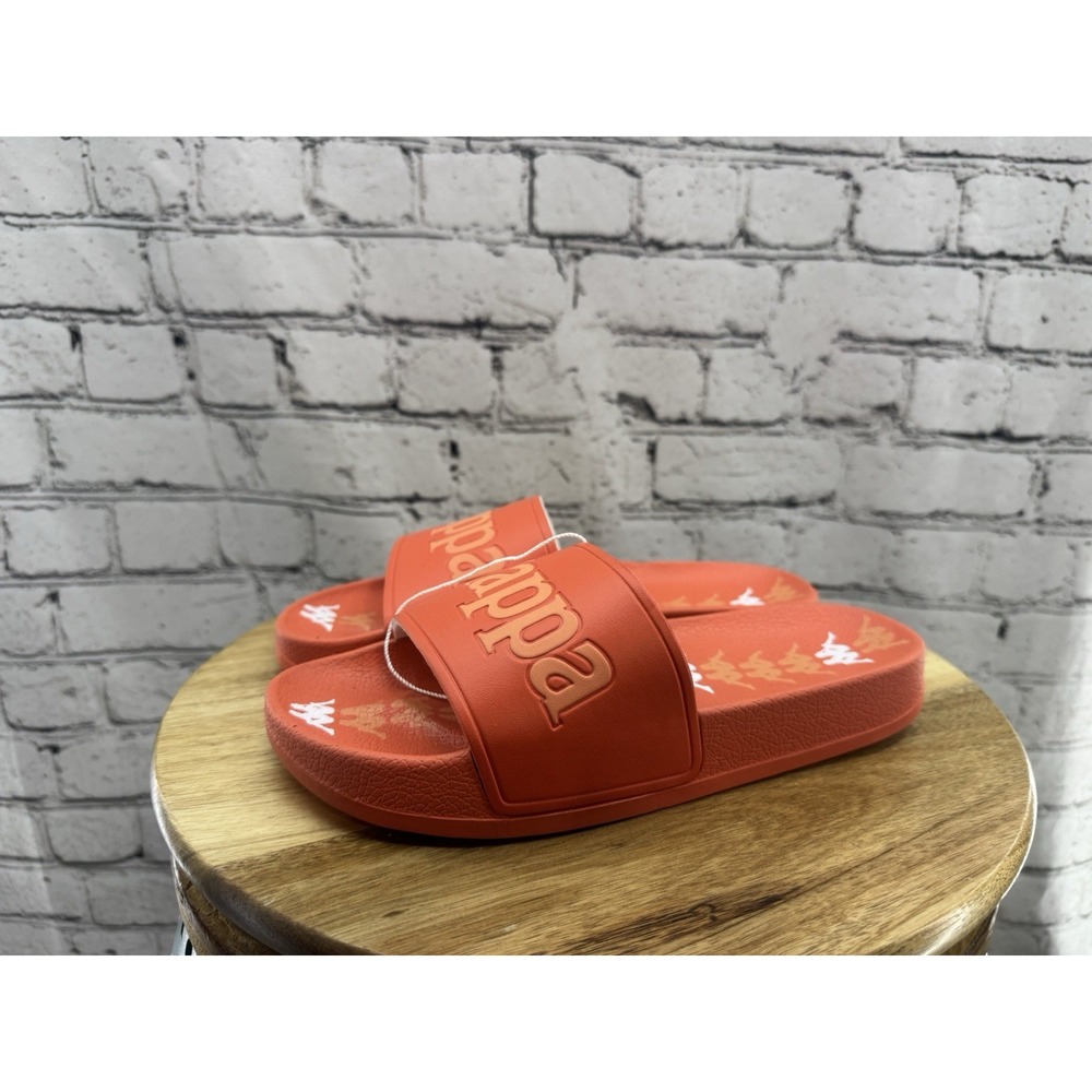 NEW Kappa 222 Banda‎ Adam 17 Slides Orange Athletic Casual Recovery Size 38